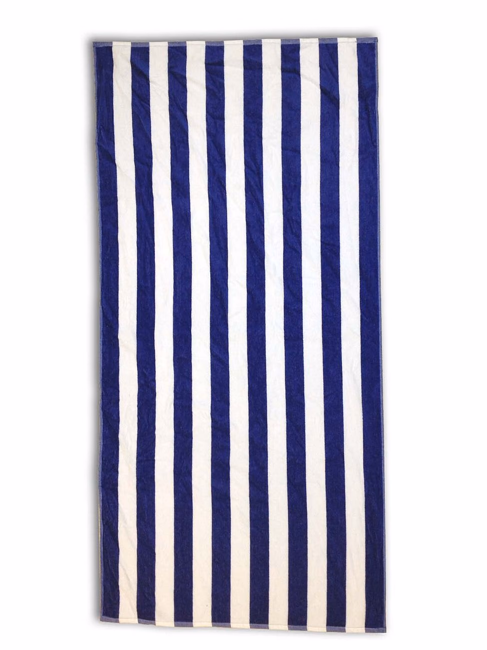 Custom Turkish Signature Basic Weight Cabana Stripe Beach Towel in Royal