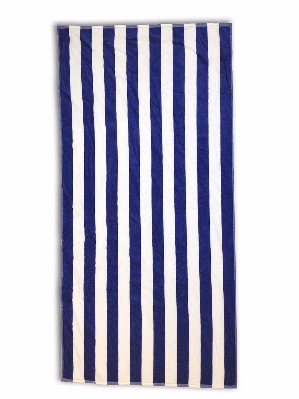 Custom Turkish Signature Basic Weight Cabana Stripe Beach Towel in Royal