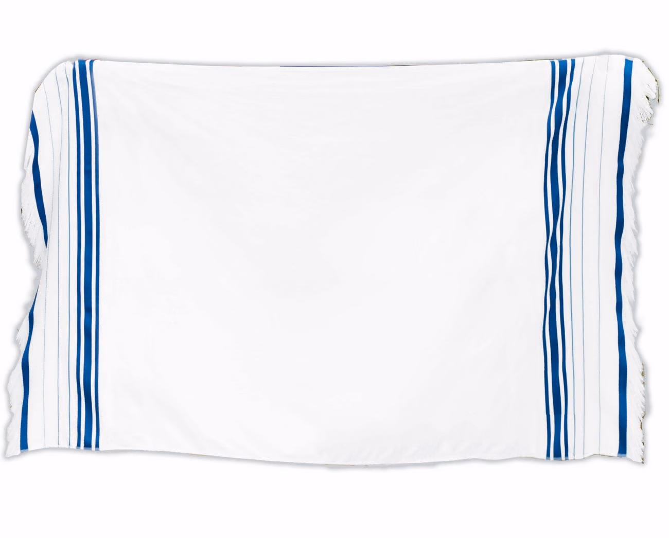Custom Turkish Signature Fringed Beach Towel in Royal Blue
