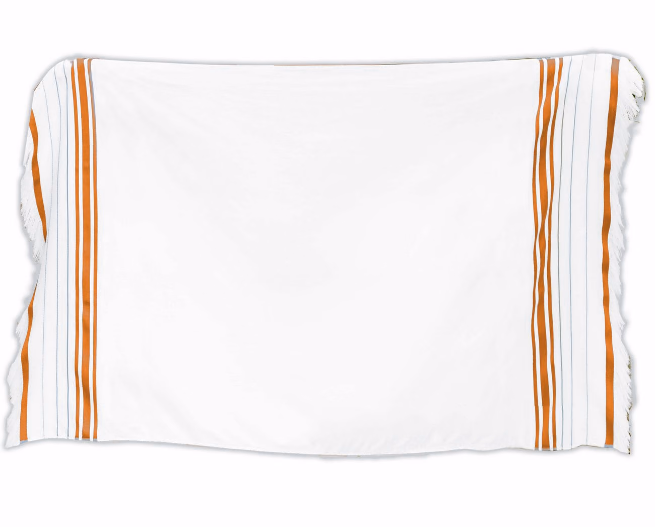 Custom Turkish Signature Fringed Beach Towel in Orange
