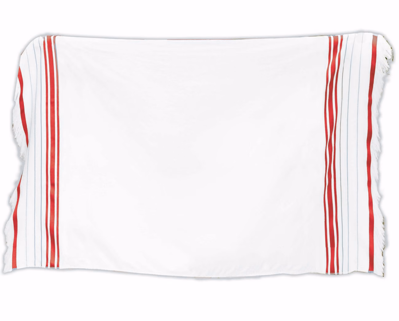 Custom Turkish Signature Fringed Beach Towel in Red