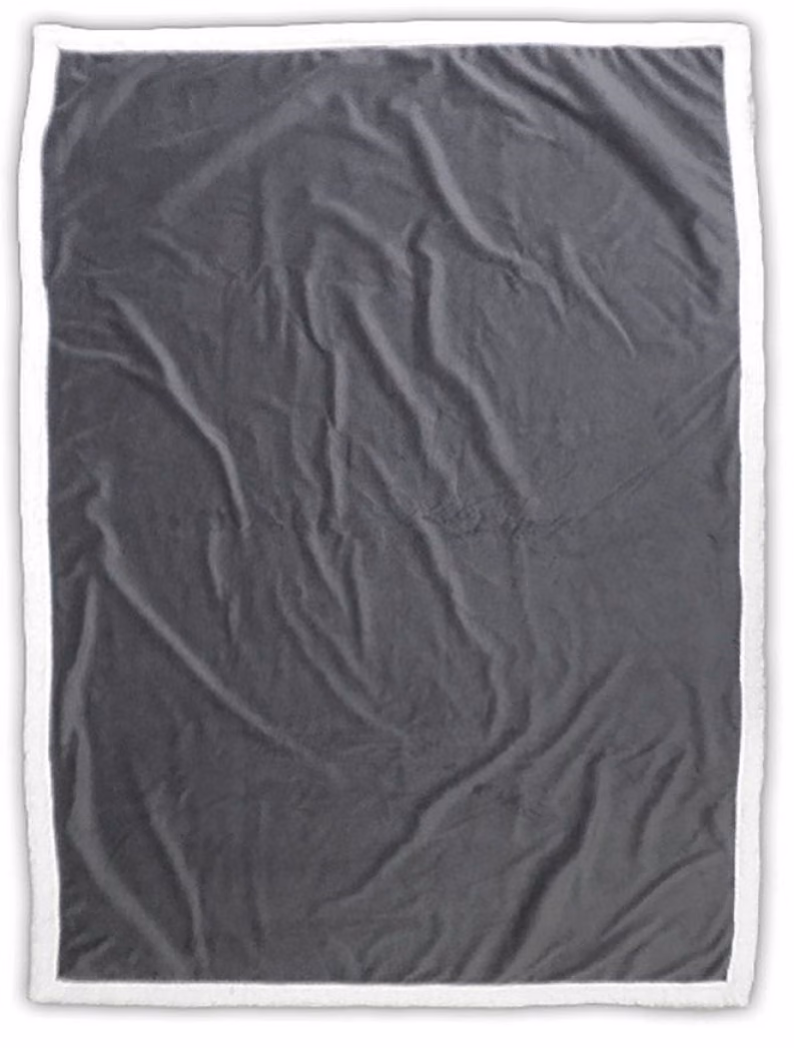 Custom Deluxe Size Fairfield Throw Blanket in Grey