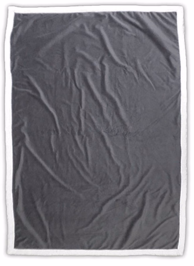Custom Standard Size Fairfield Throw Blanket in Grey