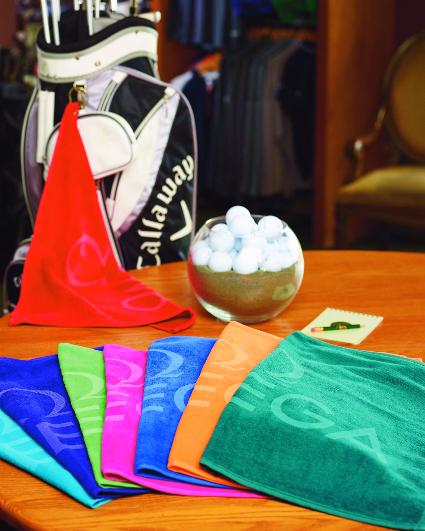 Custom Turkish Signature Colored Midweight Golf Towel