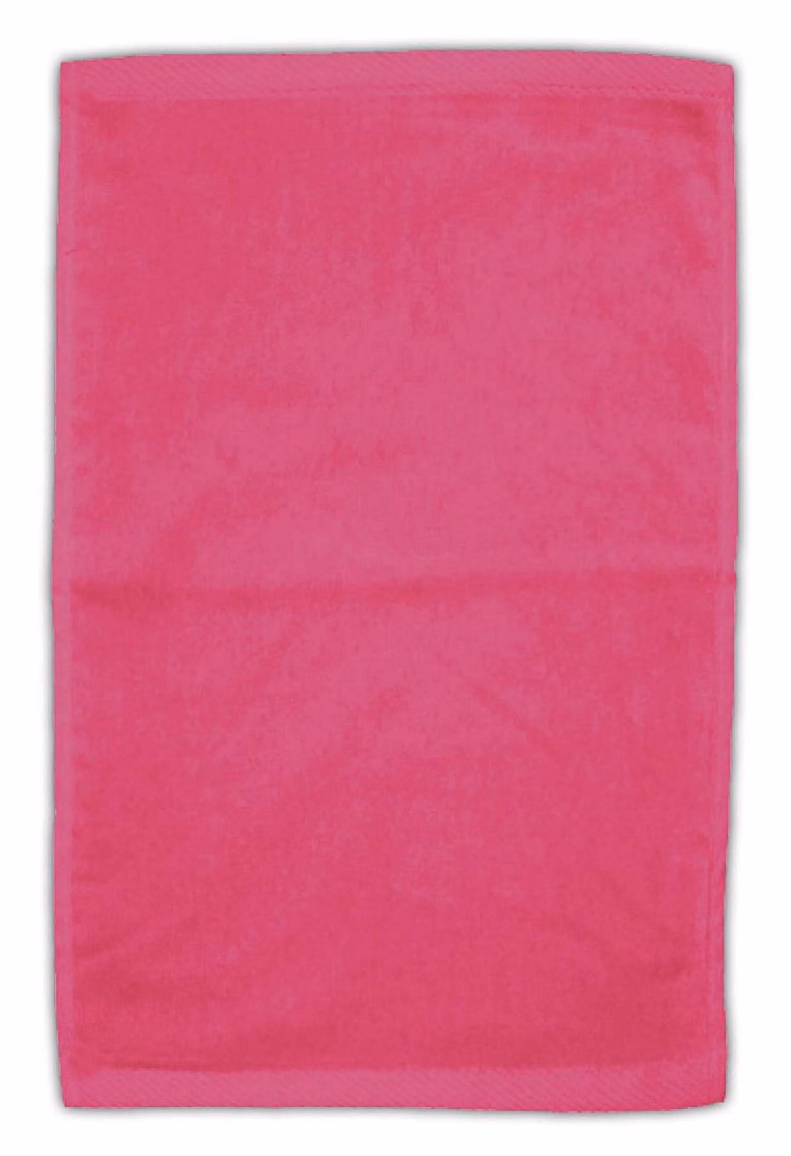 Custom Turkish Signature Colored Midweight Golf Towel in Fuchsia