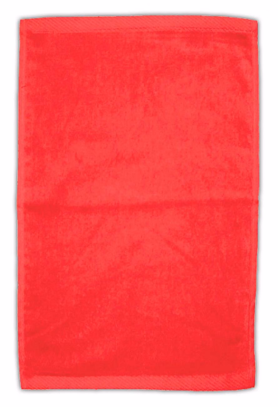 Custom Turkish Signature Colored Ultraweight Golf Towel in Red