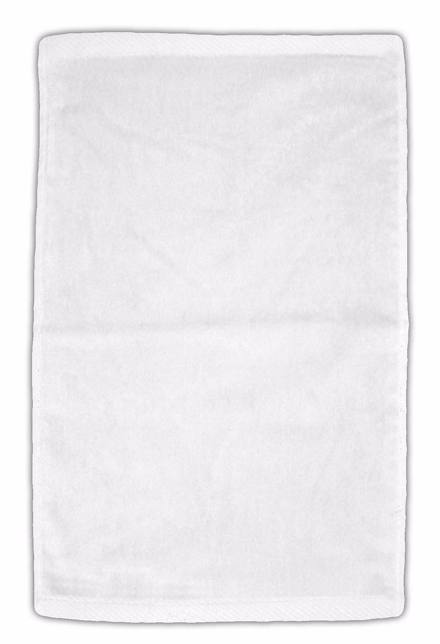 Custom Turkish Signature Ultraweight White Golf Towel in White