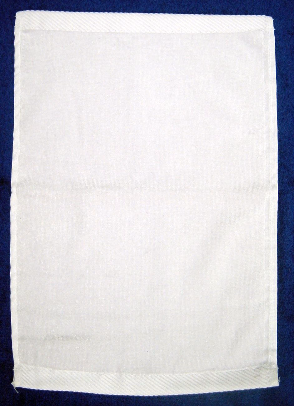 Custom Turkish Signature White Fingertip Towel in White
