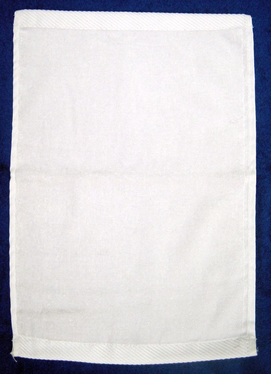 Custom Turkish Signature White Fingertip Towel in White