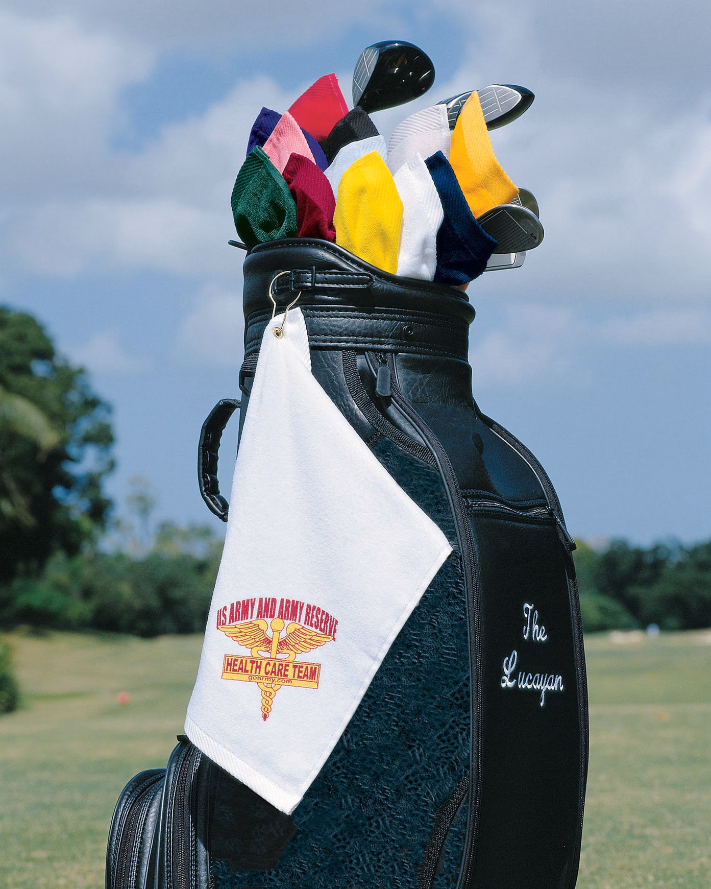 Custom Turkish Signature White Fingertip Towel