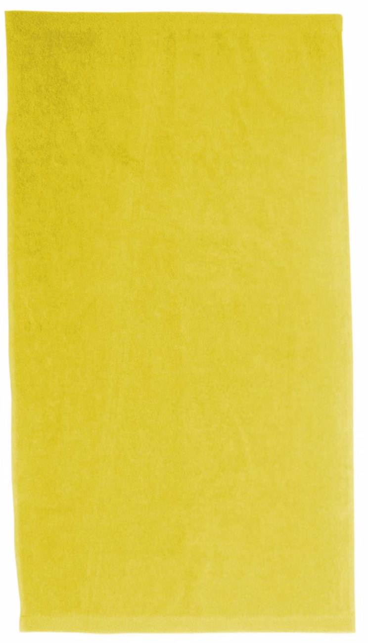 Custom Turkish Signature Colored Sport Towel in Lemon Yellow