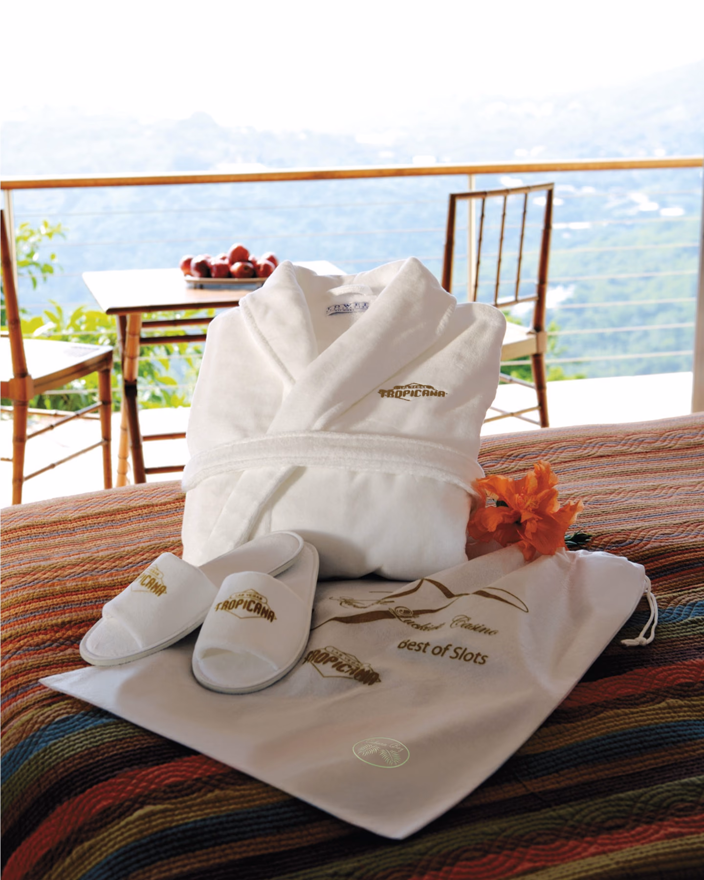 Custom Deluxe Shawl Collar Robe & Slippers Gift Set