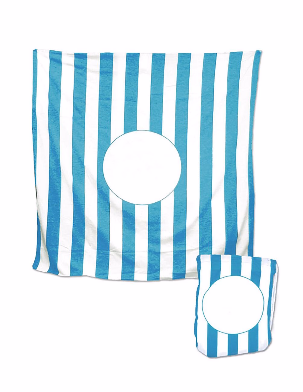 Custom Beach Blanket Tote in Turquoise