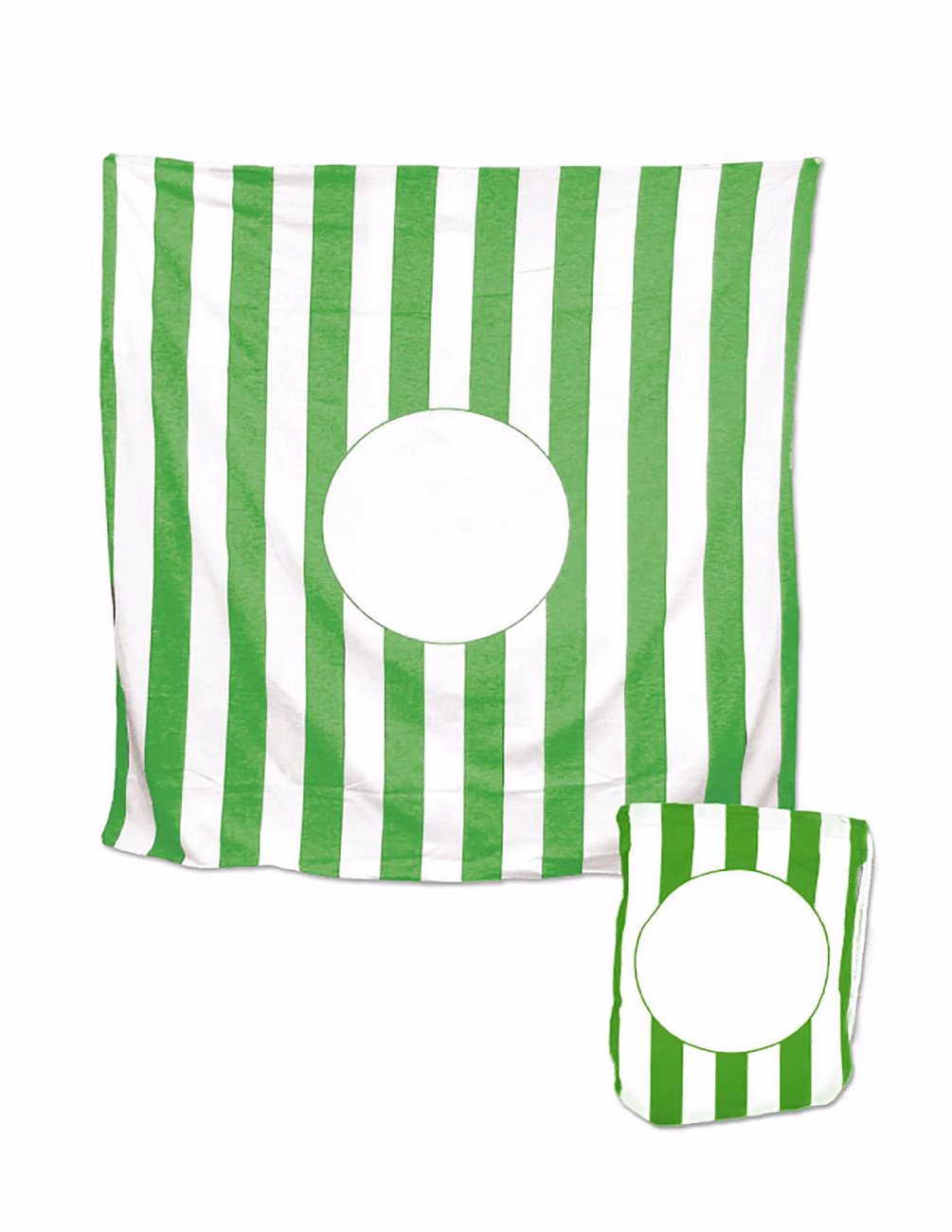 Custom Beach Blanket Tote in Lime Green