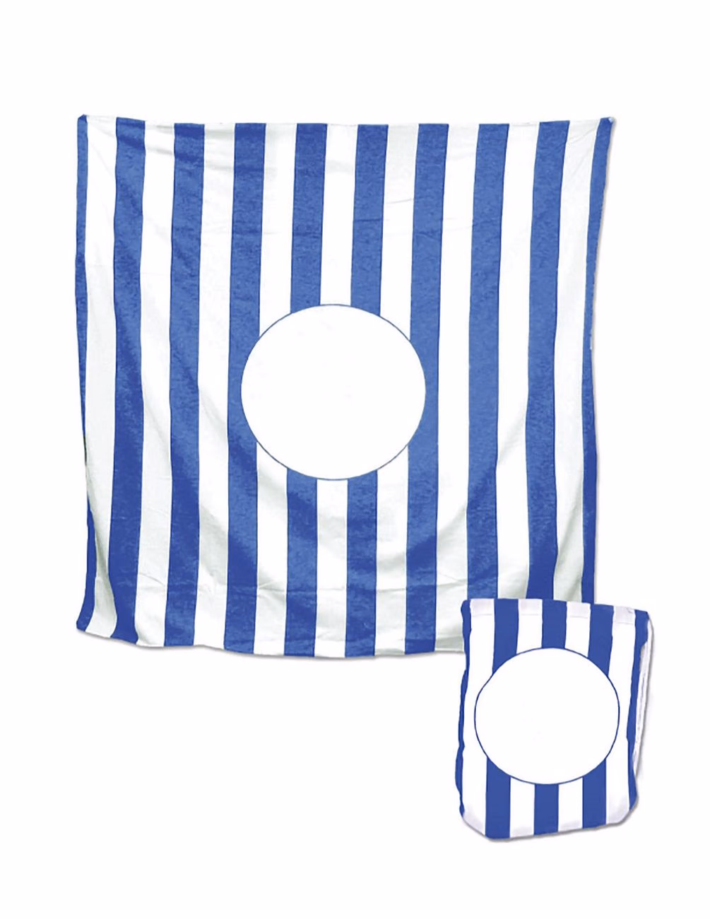 Custom Beach Blanket Tote in Royal Blue