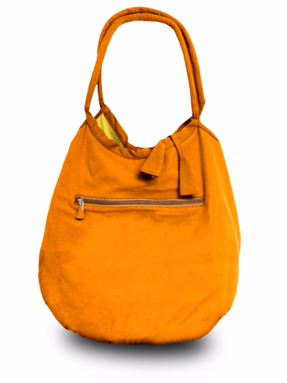 Custom Day Tripper Reversible Bag in Orange zipper side
