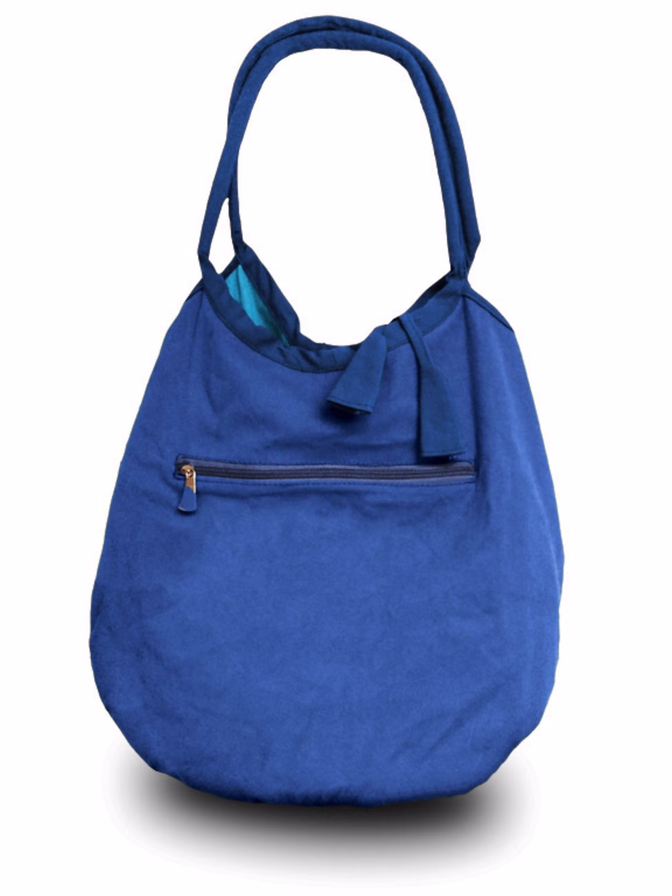 Custom Day Tripper Reversible Bag in Royal zipper side