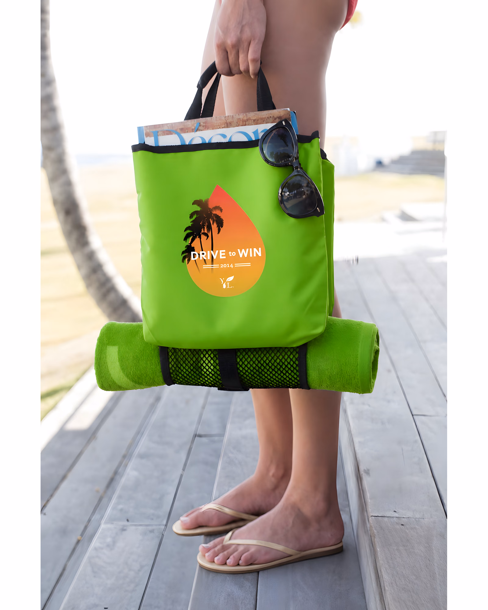 Custom Saddle Bag Cooler And Tote — Green
