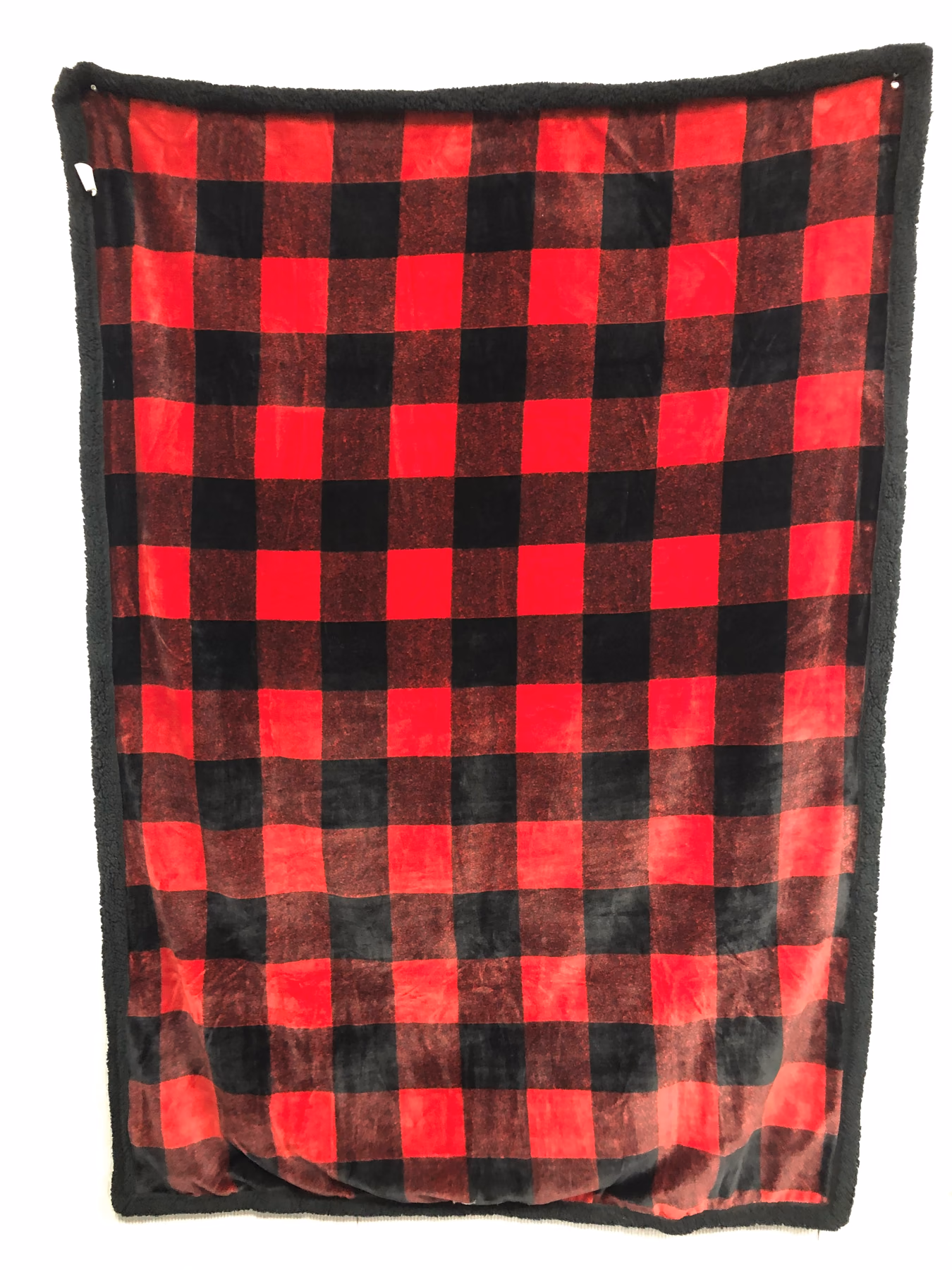 Custom Woodland Plaid Throw Blanket™ in Red/Black