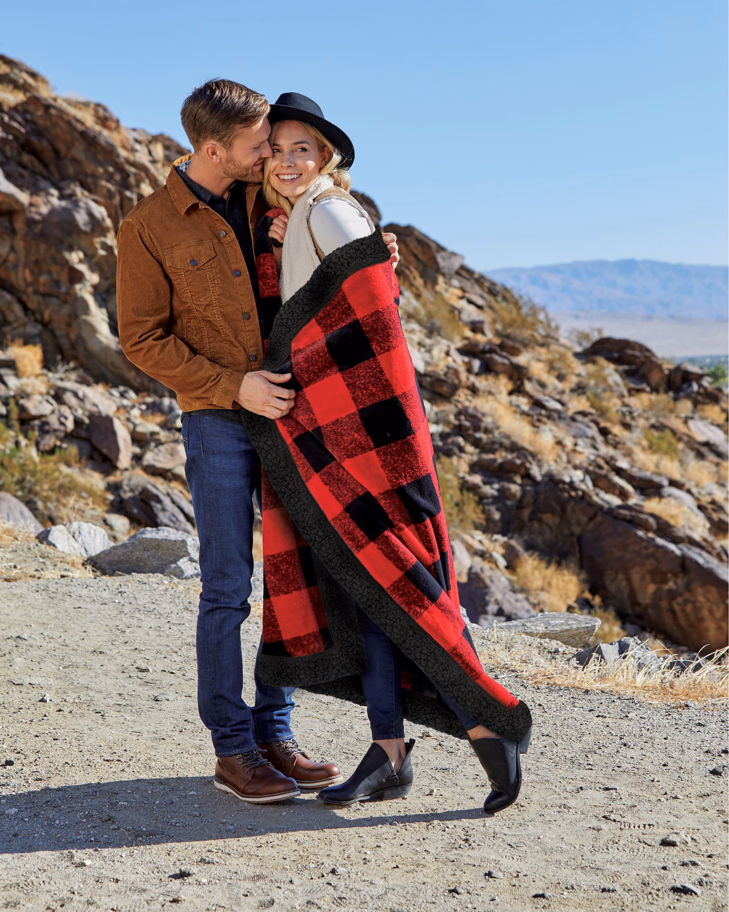 Custom Woodland Plaid Throw Blanket™