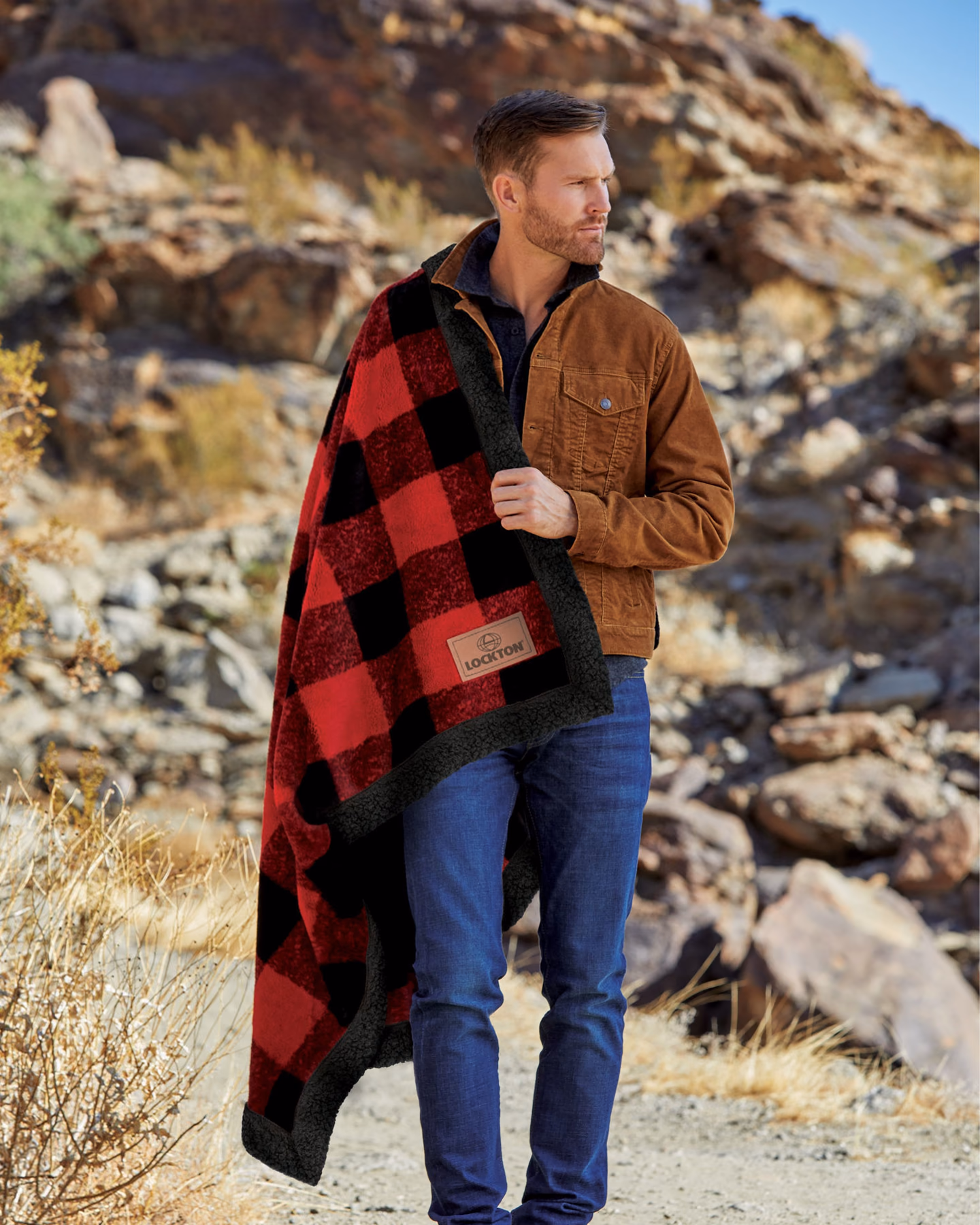 Custom Woodland Plaid Throw Blanket™