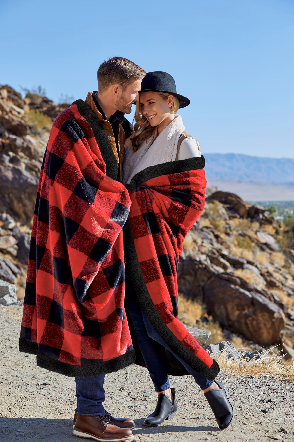 Custom Woodland Plaid Throw Blanket™