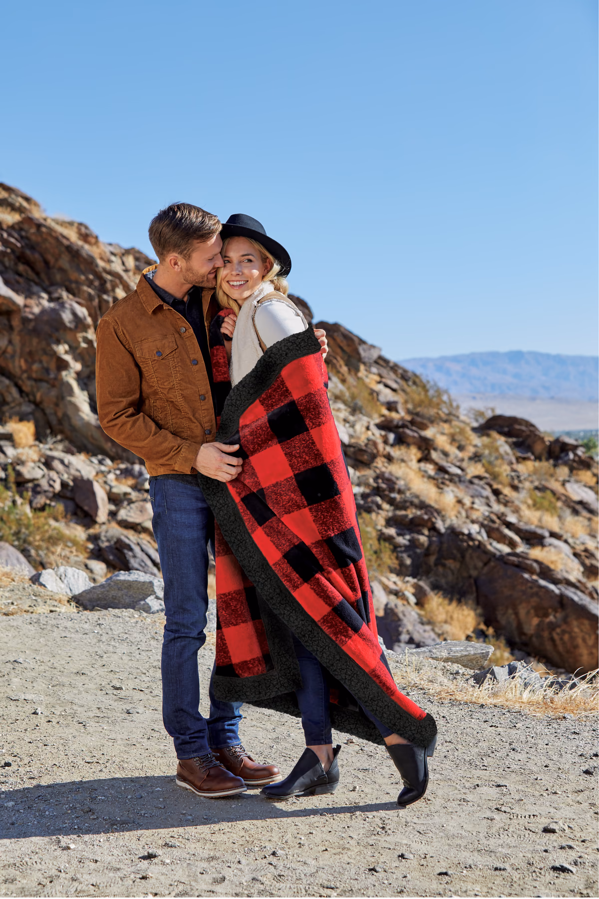 Custom Woodland Plaid Throw Blanket™