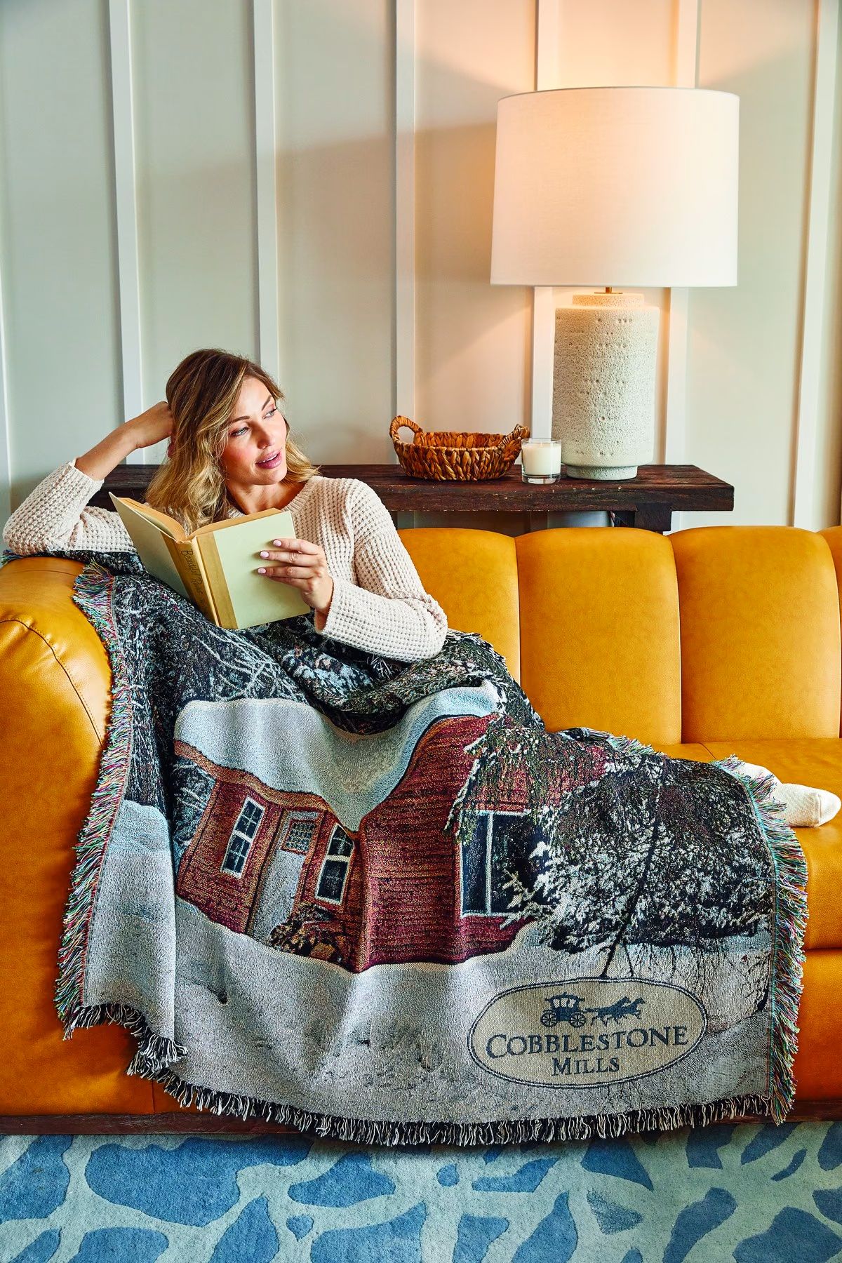Custom Standard Woven Blanket by Blue Mill Weavers