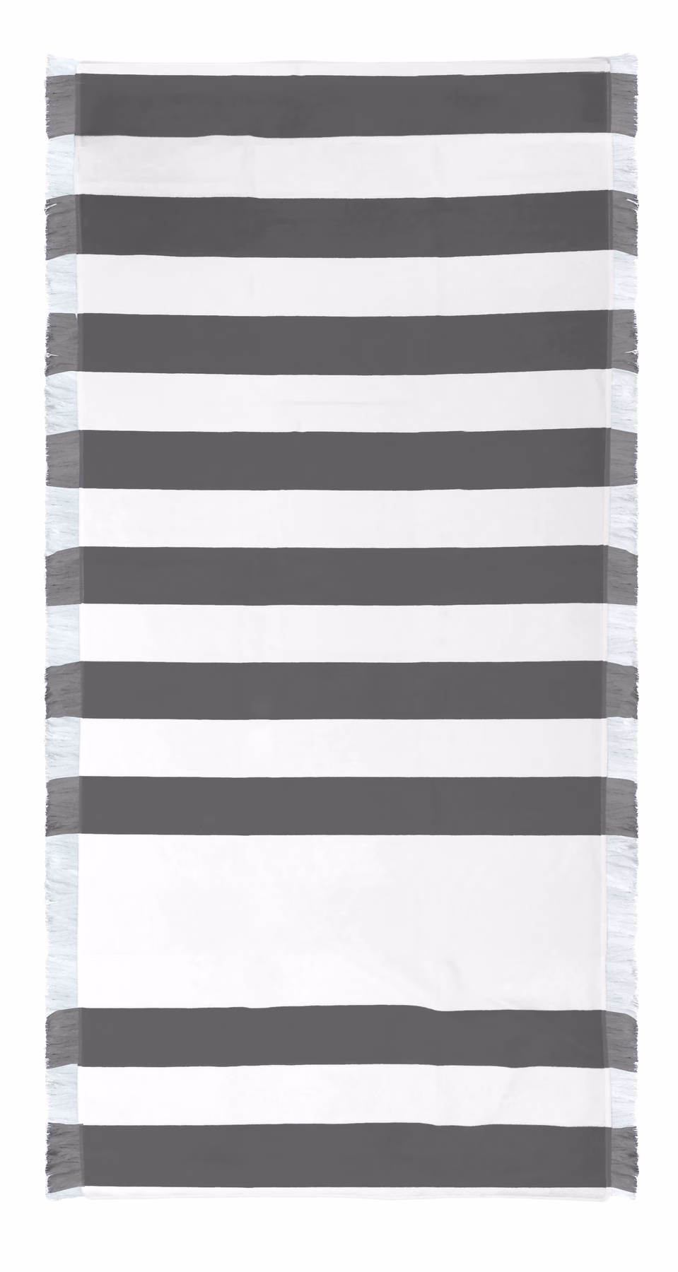 Custom Seaside Fringed Beach Towel in Grey