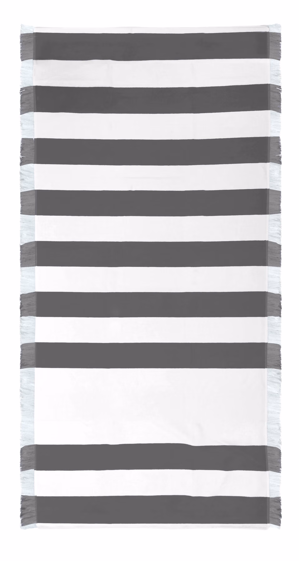 Custom Seaside Fringed Beach Towel in Grey