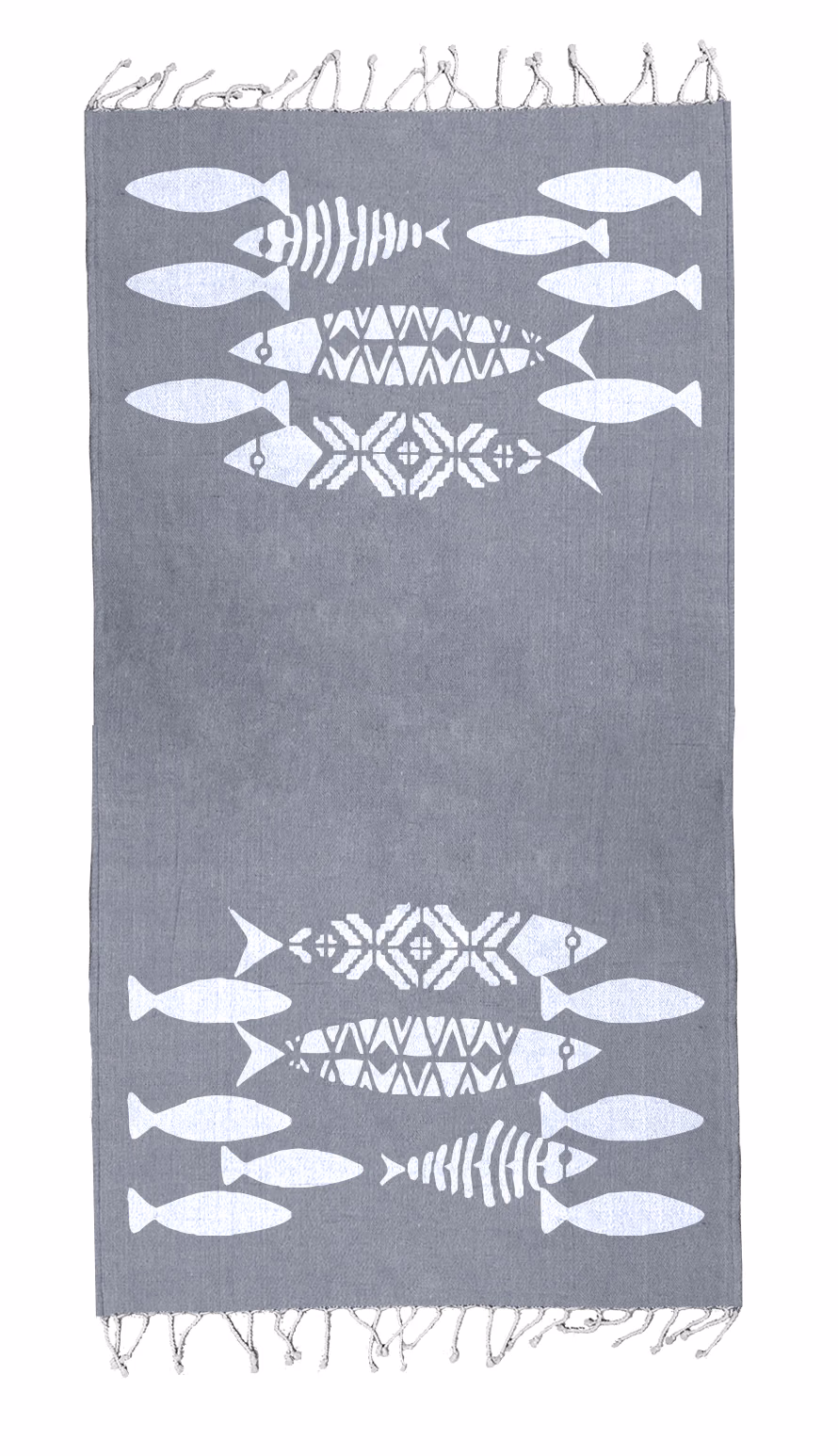 Custom Coral Reef Towel in Grey