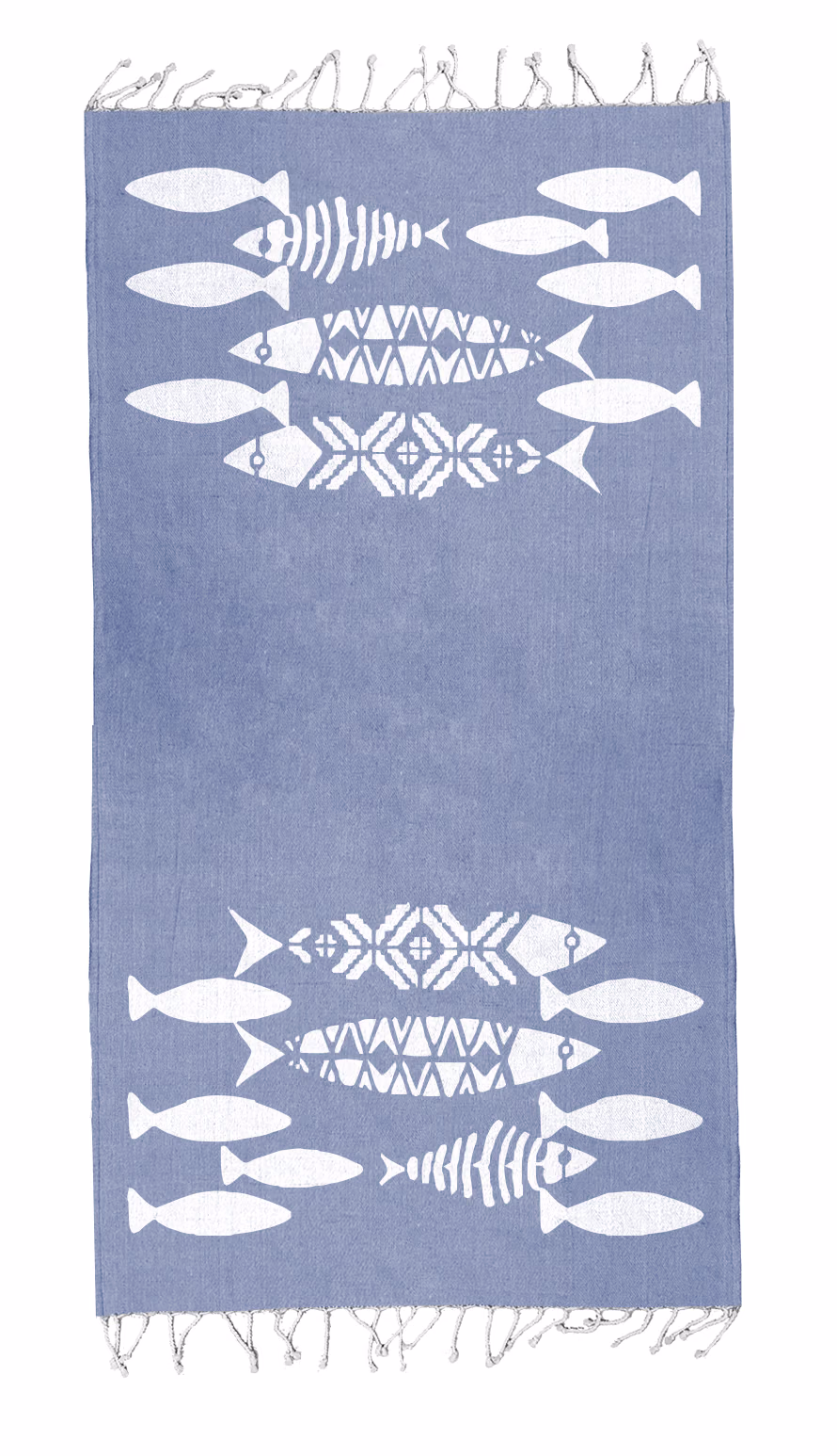 Custom Coral Reef Towel in Denim blue