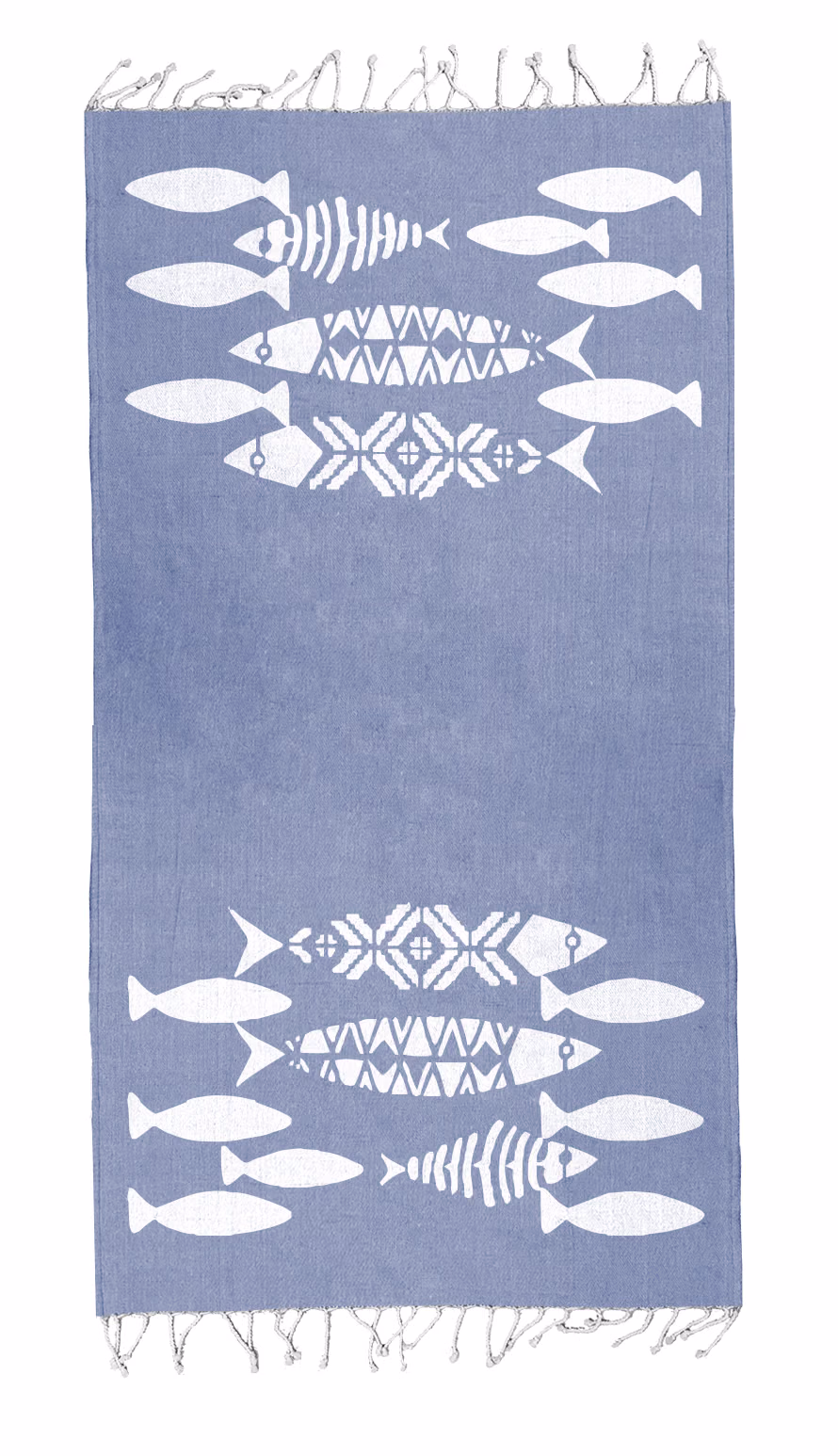 Custom Coral Reef Towel in Denim blue