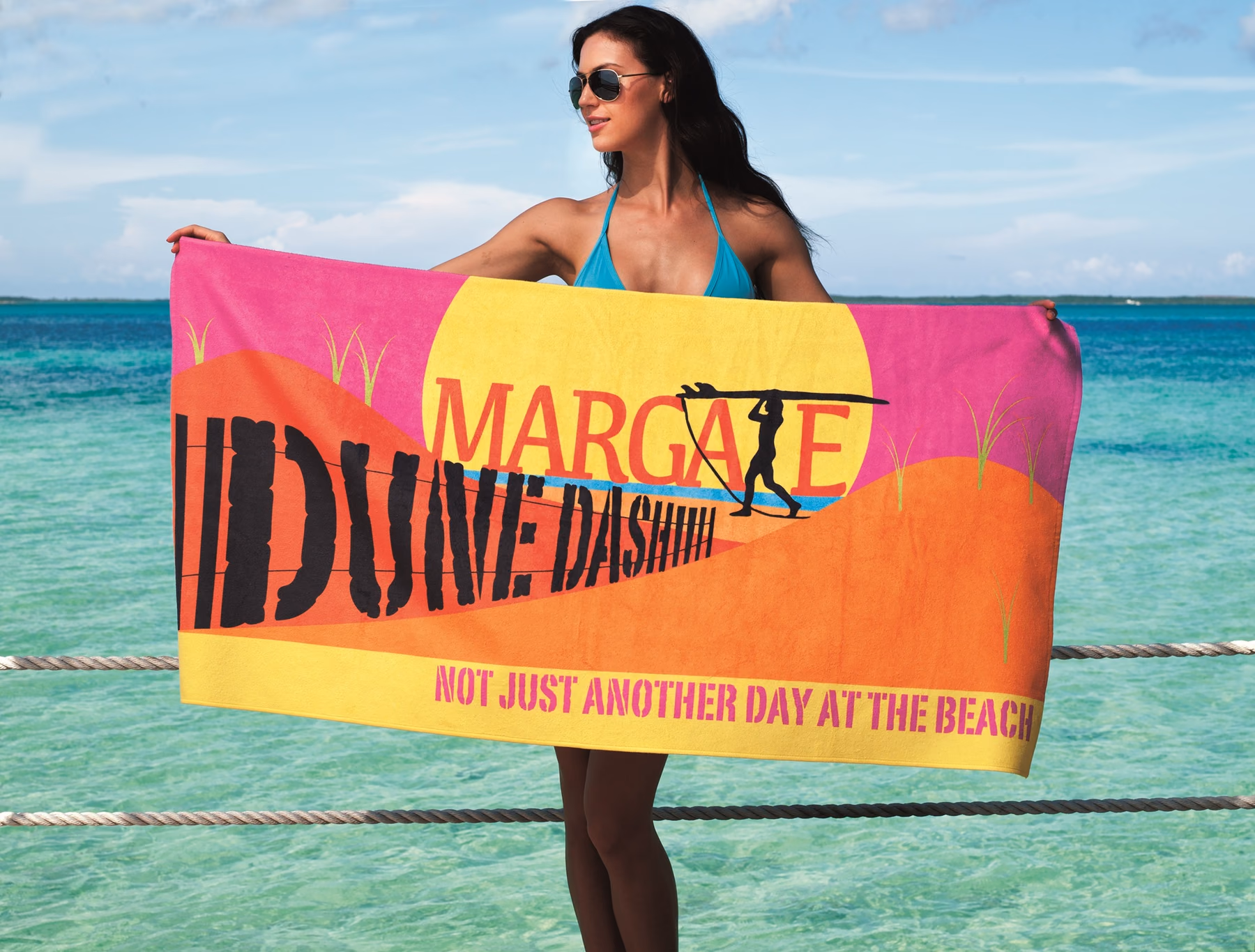 Custom 35” x 60” Custom Fiber Reactive Beach Towel