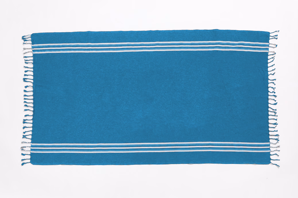Custom Grand Prix Peshtemal Beach Towel in Turquoise