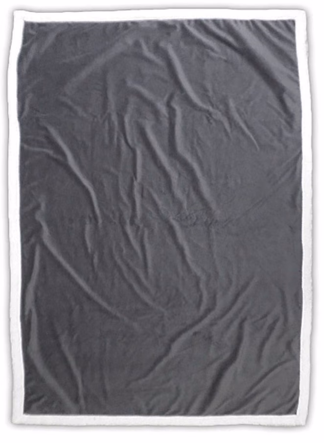 Custom Bliss Striped Fleece Blanket in Grey