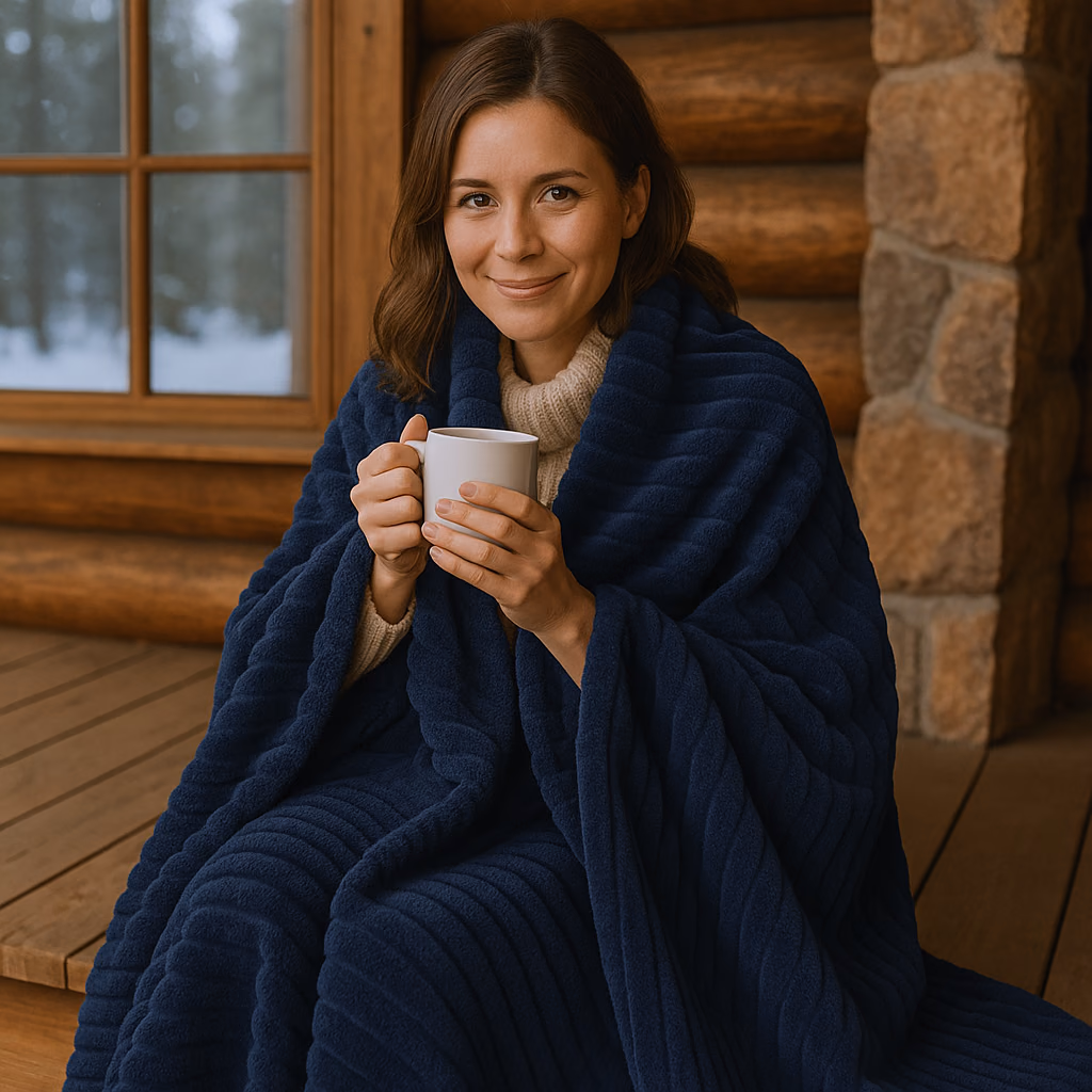 Custom Bliss Striped Fleece Blanket