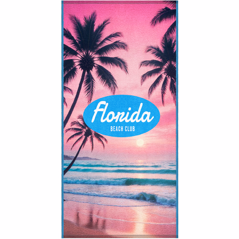 Custom Colorfusion Poly Velour Beach Towel