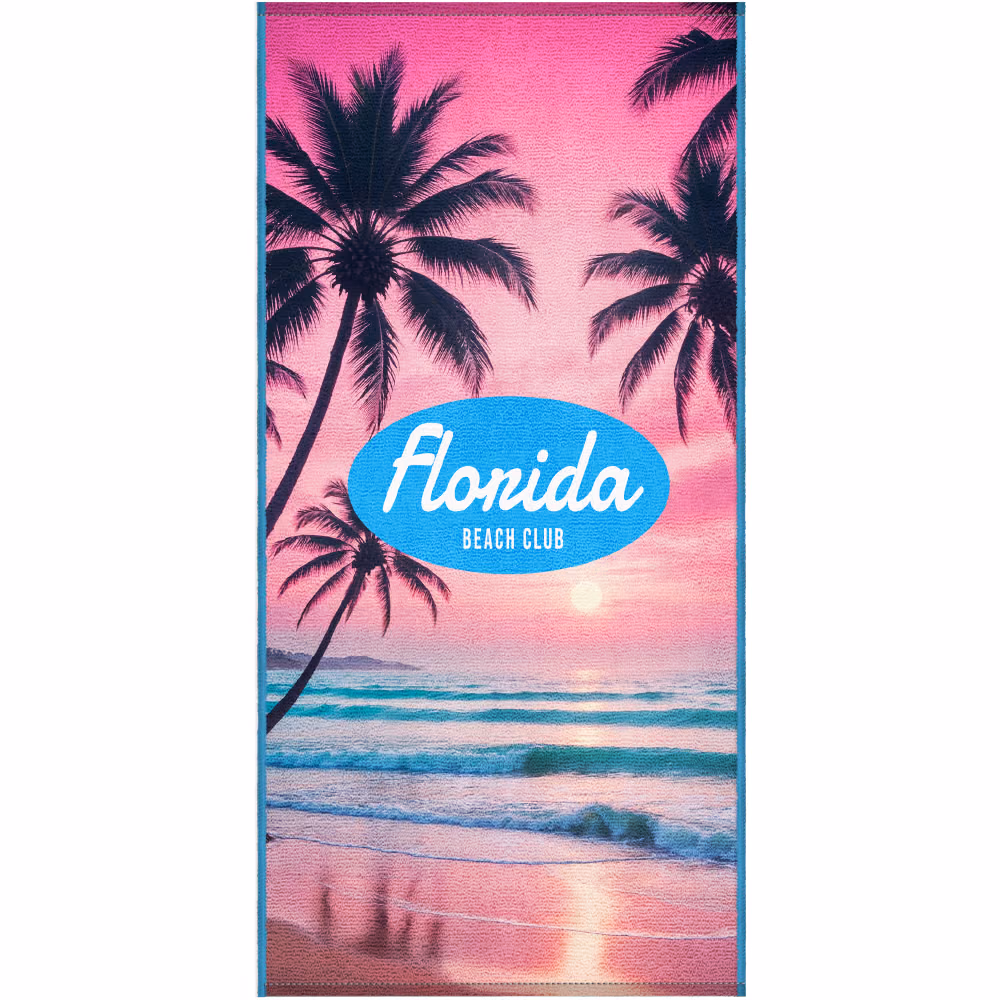 Custom Colorfusion Poly Velour Beach Towel