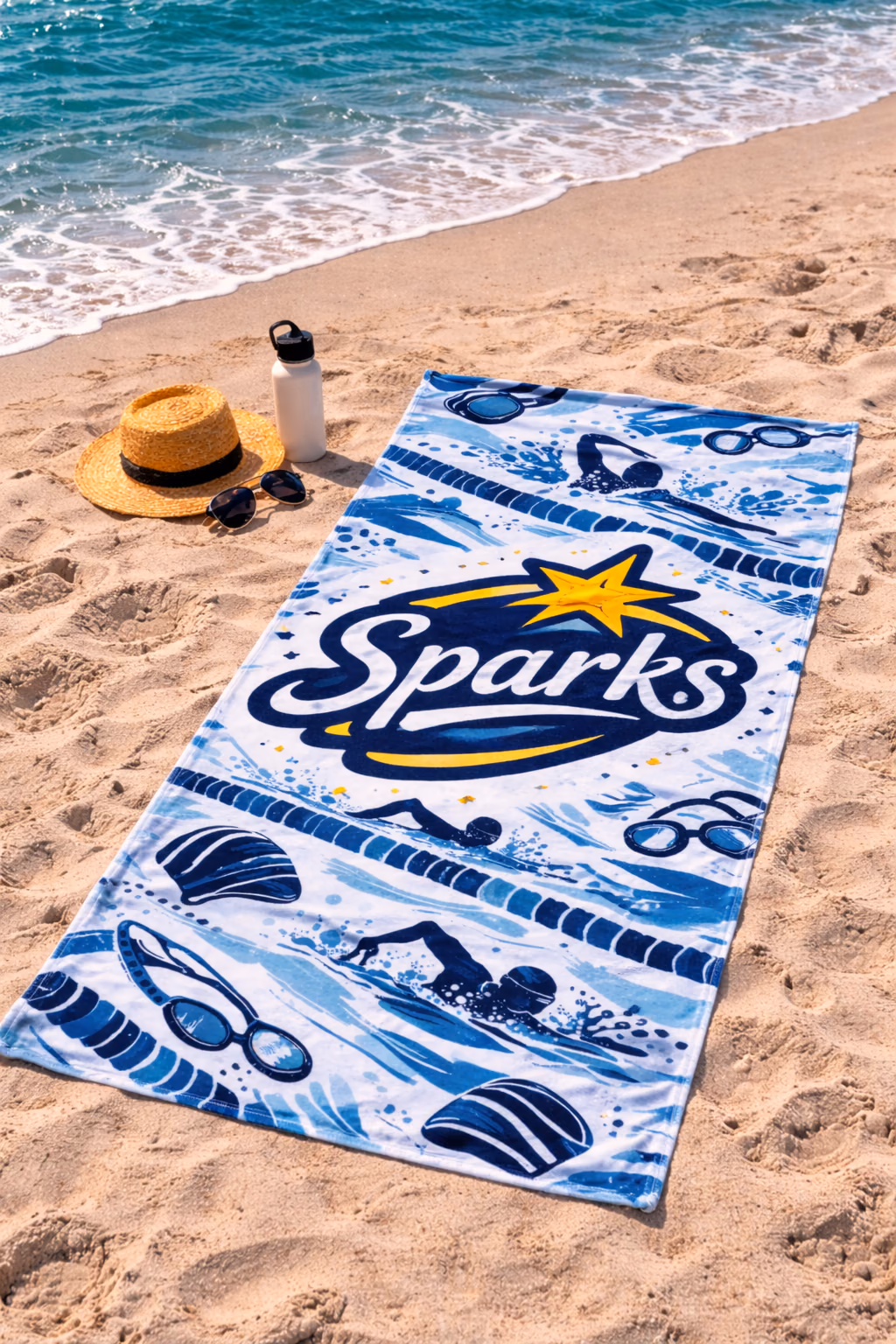 Custom Plush Beach Towel 30" x 60", HOT3060-PLUSH