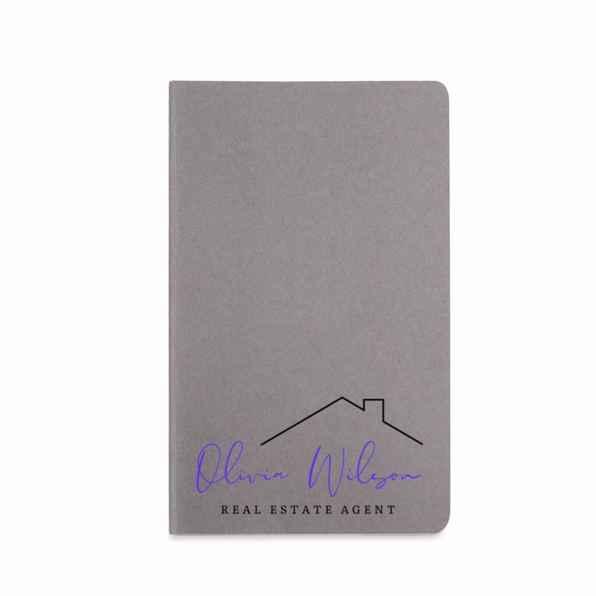 Custom Moleskine Cahier Ruled Large Journal, Pebble Grey