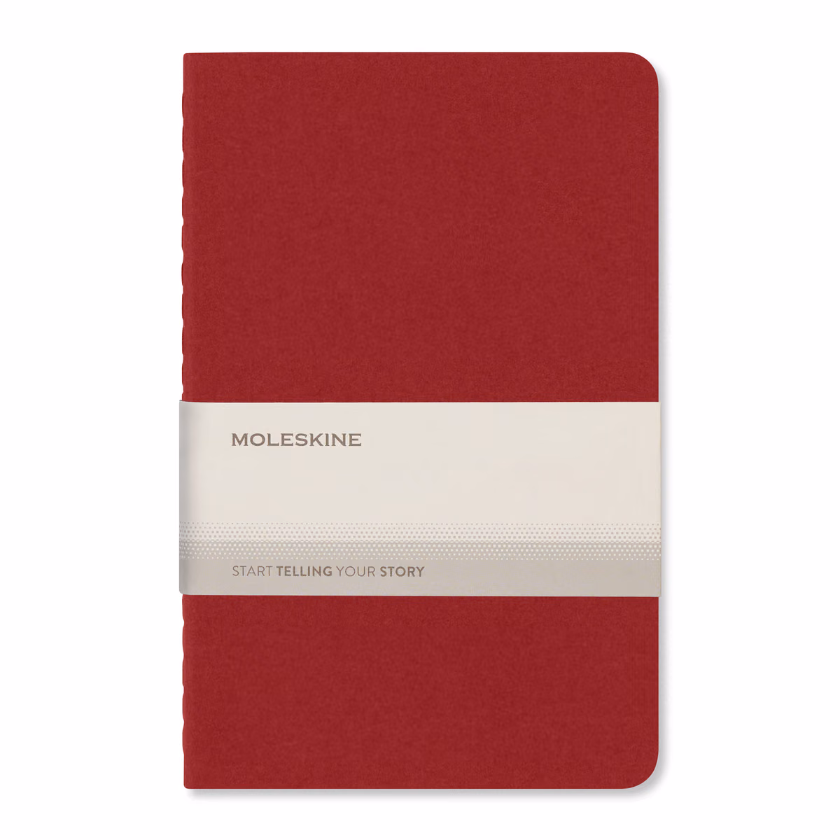 Custom Moleskine Cahier Ruled Pocket Journal, Cranberry Red