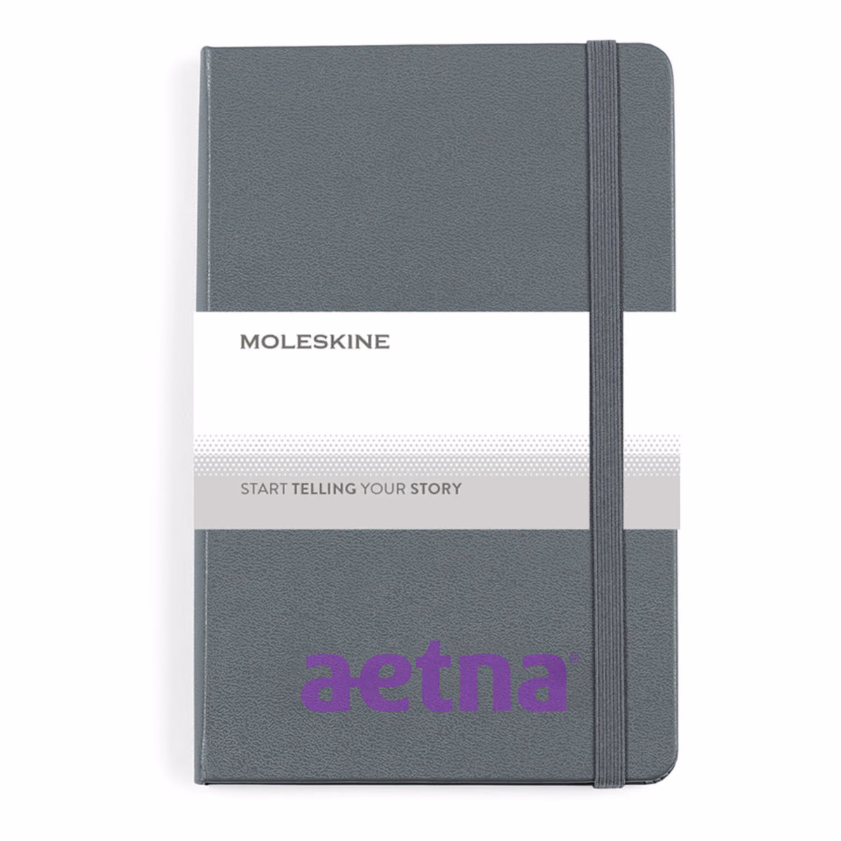 Custom Moleskine Hard Cover Ruled Medium Notebook, Slate Grey