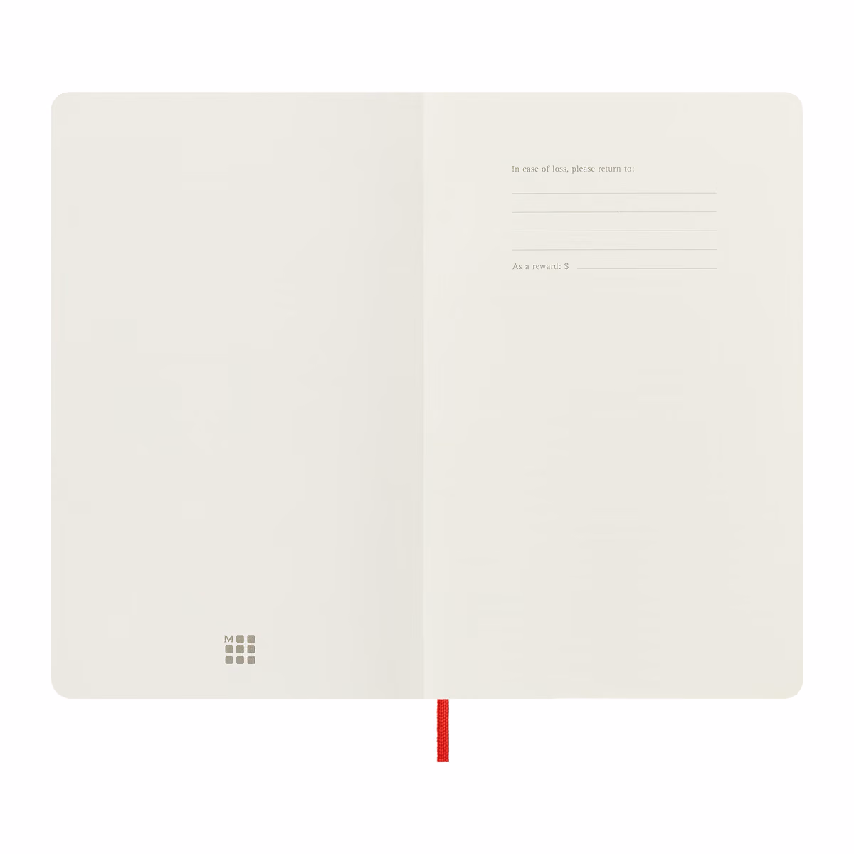 Custom Moleskine Soft Cover Ruled Large Notebook, Scarlet Red