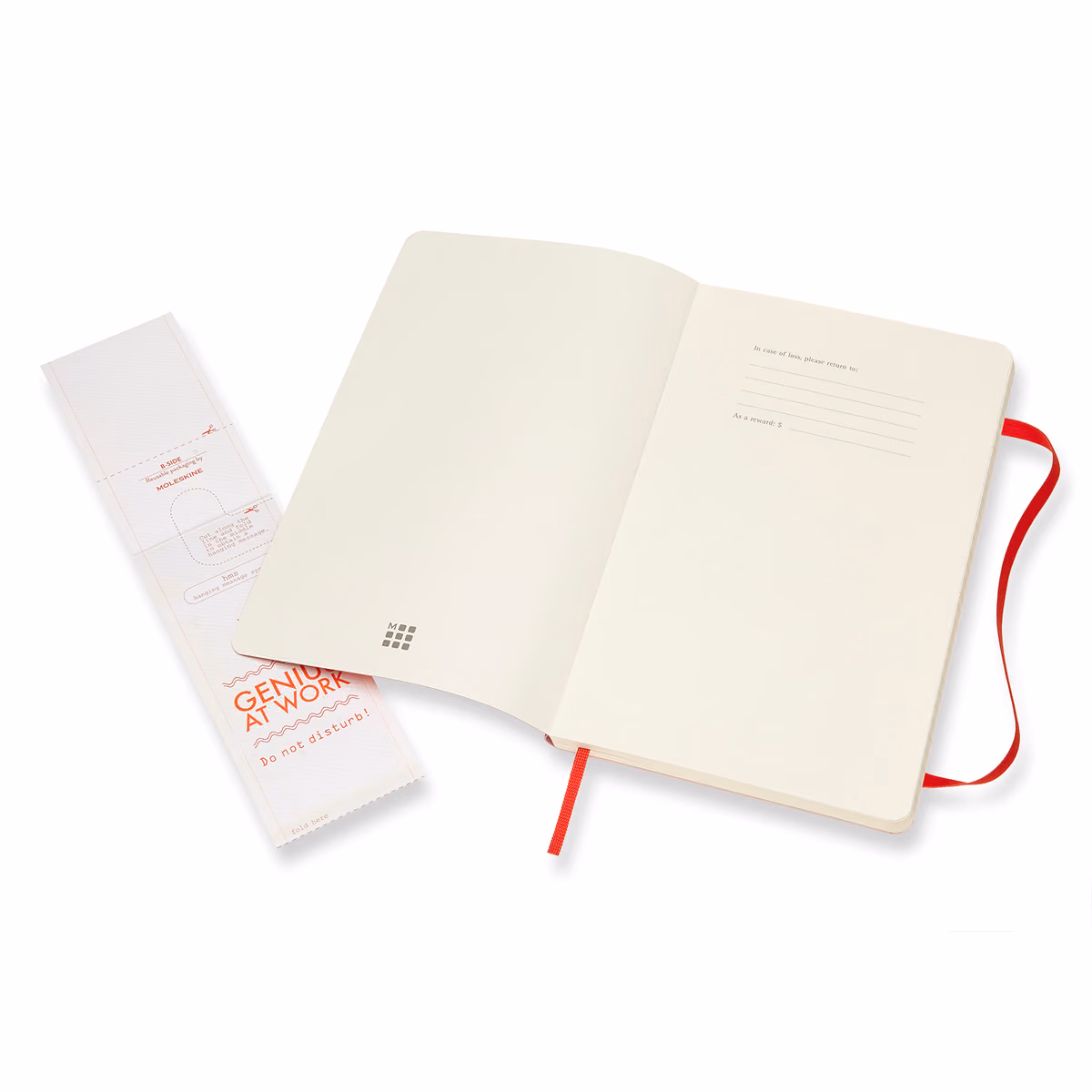 Custom Moleskine Soft Cover Ruled Large Notebook, Scarlet Red