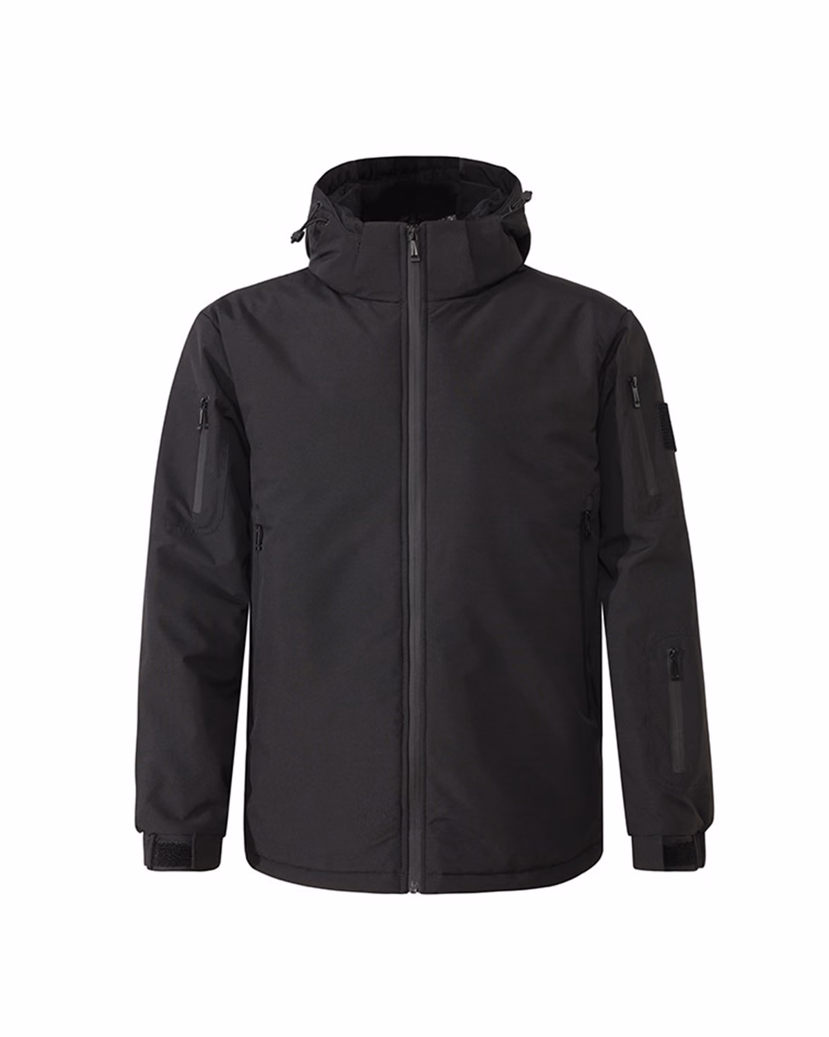 Custom Heating Jacket USB Constant Temperature Not Include Power Bank, Black, front view