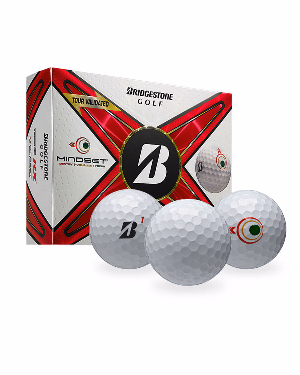 Custom Bridgestone Tour B RX MindSet Golf Balls with Logo