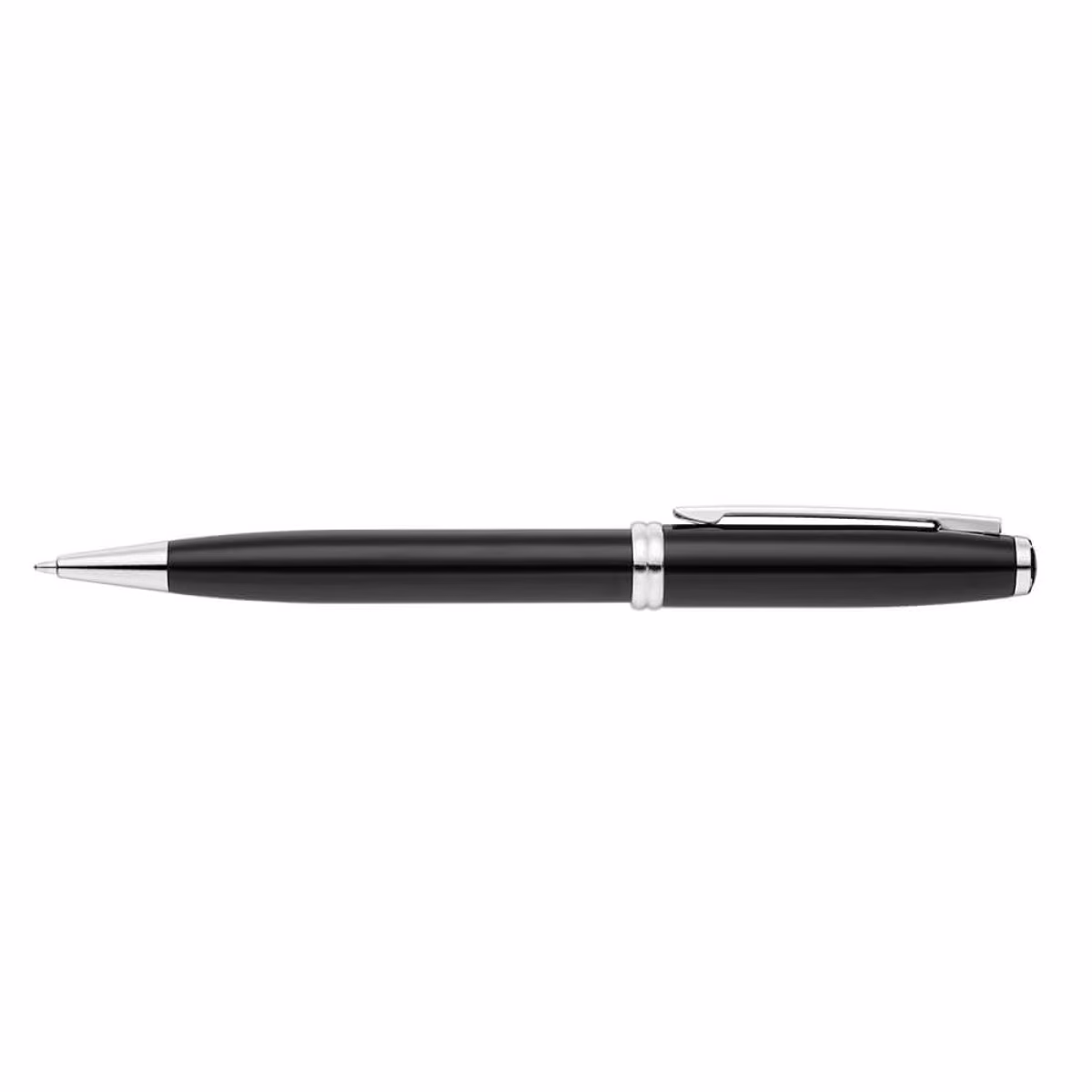 Custom Cross Ashford Ballpoint Pen, Black, front view