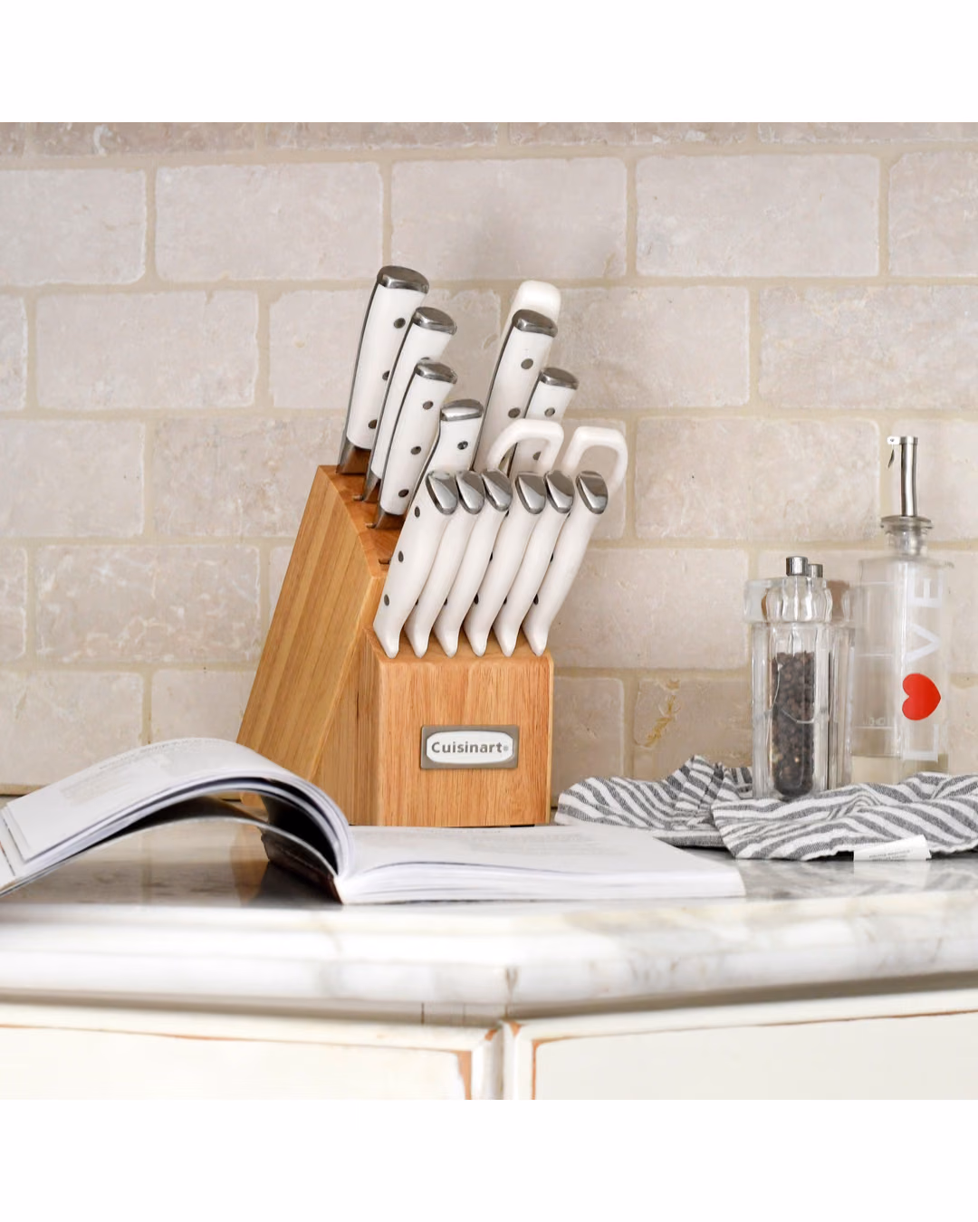 Custom Cuisinart Triple Rivet 15-Piece Cutlery Set with Block