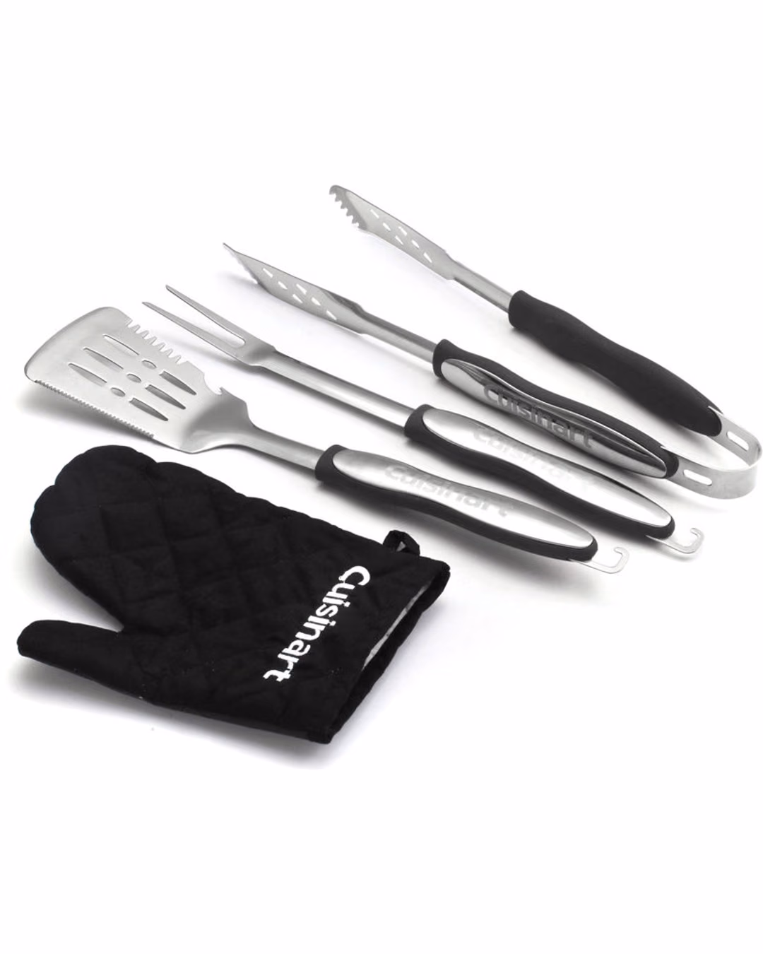 Custom Cuisinart 4 Piece Grill Tool Set with Grill Glove